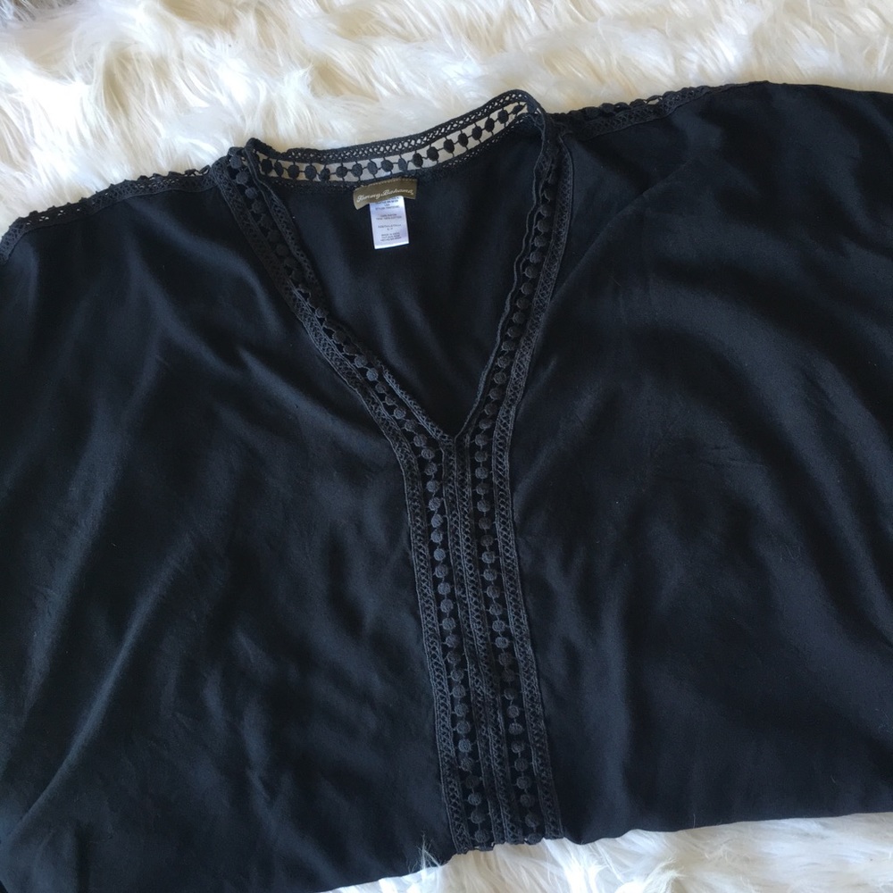 SOLD Tommy Bahama Black Tunic Beach Coverup - Picture 6 of 8